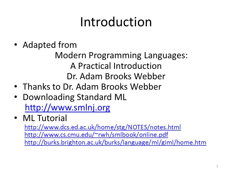 Standard hotsell ml tutorial